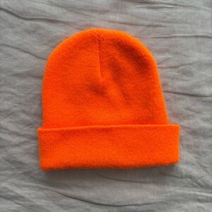 Urban Outfitters Neon Orange Knit Beanie